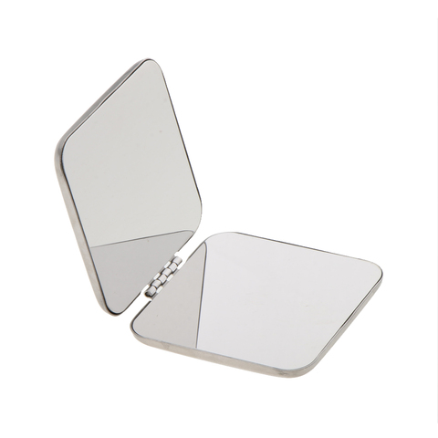 Mini Pocket Square Compact Mirror Full Stainless Steel Cosmetic Handbag Makeup Magnifying Mirror for Women ► Photo 1/1