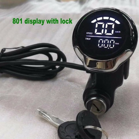 speedometer lcd display 24v36v48v60v voltmeter+lock with/without throttle electric scooter bicycle MTB tricycle diy part ► Photo 1/6