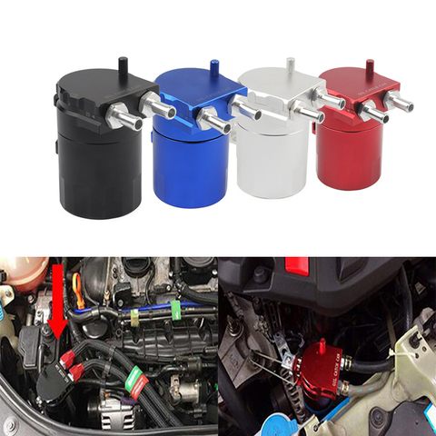 300ml Aluminum Baffled Car Oil Catch Tank Can Reservoir Universal Oil Catch Tank Cans Universal style ► Photo 1/5