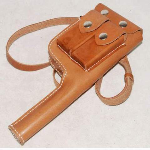 Collectiable WW2 GERMAN MAUSER C96 BROOMHANDLE LEATHER HOLSTER - GM008 ► Photo 1/1