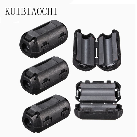 A09 5PCS EMI RFI Filters Black Plastic Clip Noise Suppressor 5MM Cable Ferrite Core Filters Removable Noise Mini 25 (L) x10 (W) ► Photo 1/1