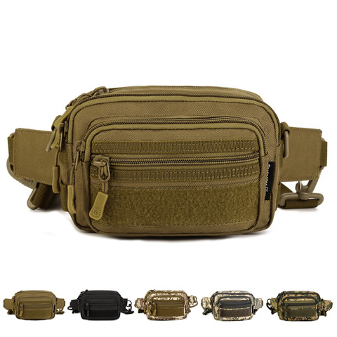 Military Molle Shoulder/Messenger Crossbody Bag Men 1000D Nylon Travel Fanny Assault Male Waist Pack Belt Clutch Cell Phone Bag ► Photo 1/6