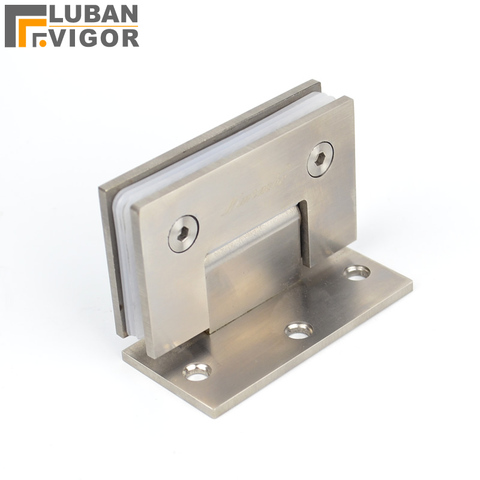 Unilateral bathroom glass clamp,Solid stainless steel bathroom folder ,Hinge,90 degrees,hardware for wall install ► Photo 1/5