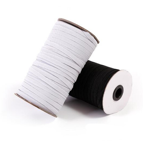 Hot sell 10yards sewing elastic band white black high elastic fiat rubber band waist band Sewing Stretch Rope 5BB5628 ► Photo 1/6