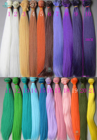 1pcs 30cm*100CM   Straight hair doll For 1/3 1/4 1/6 BJD/SD doll accessories wigs ► Photo 1/6