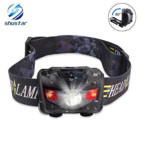 Mini HeadLamp 4 light Modes Waterproof R3+2 LED Super Bright Headlight Headlamp Torch Lanterna with Headband Use 3xAAA batterys ► Photo 1/6