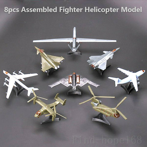 4D Assembled Fighter Airplane Helicopter Model Collection Puzzle Figure Toy