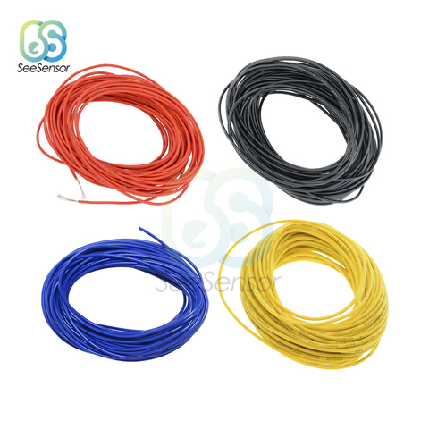 10 Meters UL1007 PVC Wire Ultra Flexiable Cable 24AWG Wire PVC Electronic Cable Red/Black/Blue/Yellow ► Photo 1/6
