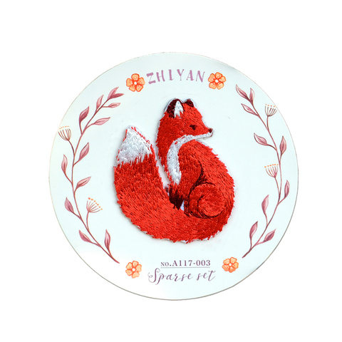 1PC Animal Red Fox Patches Clothing Embroidery fashion clothes stickers style Applique sticker DIY cartoon Clothing Accessories ► Photo 1/6