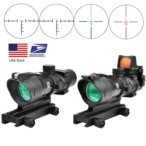 Trijicon ACOG 4X32 Real Fiber Optics Red Dot Illuminated Chevron Glass Etched Reticle Tactical Optical Scope Hunting Optic Sight ► Photo 1/6