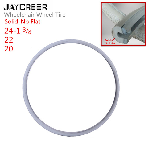 JayCreer 20 Inch 22 Inch 24 Inch No Flat Tire For Wheelchairs, Rollators, Walkers ► Photo 1/6