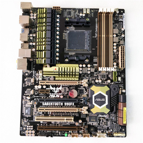 For Asus SABERTOOTH 990FX  Desktop Motherboard 990FX Socket Socket AM3 AM3+ DDR3 Original Used Mainboard ► Photo 1/1