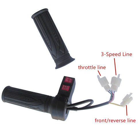 12V/24V/36V/48V/64V/72V/96V electric bicycle throttle with 3 speed controller and forward reverse for ebike/scooter/tricycle ► Photo 1/6