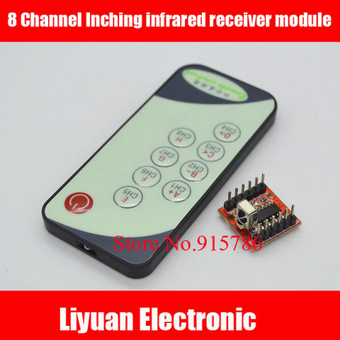 3pcs 8 Channel Inching infrared receiver module / IR receiving sensor / receiver module +9 key remote control ► Photo 1/2