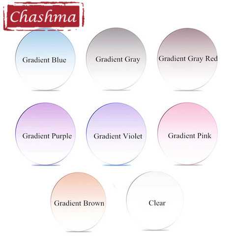 Chashma Brand Quality Anti Reflection UV 400 Prescription 1.67 Index Thin Tint Lens Purple Pink Gray Colored Lenses ► Photo 1/1