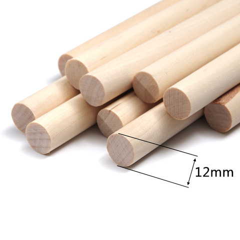 30cm*12mm Wooden Round Popsicle Stick Kids Hand Crafts Art Ice Cream Lolly Cake DIY Making Funny Hot Tools ► Photo 1/3