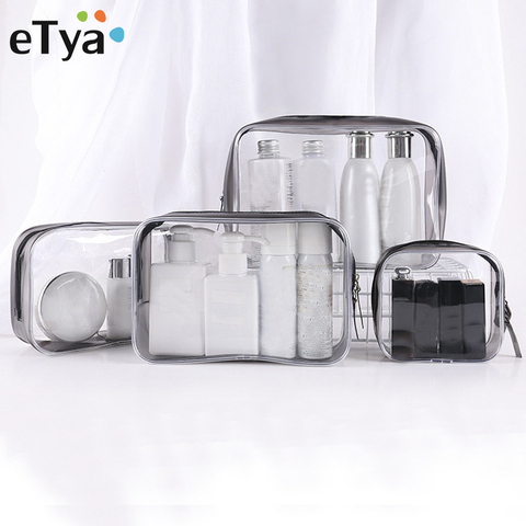 eTya Transparent Cosmetic Bag Clear Zipper Travel Make Up Case Women Makeup Beauty Organizer Toiletry Wash Bath Storage Pouch ► Photo 1/6