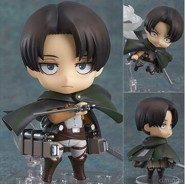 NEW hot 10cm Q version Attack on Titan Levi Rivaille Rival Ackerman mobile action figure toys collection christmas toy doll ► Photo 1/5