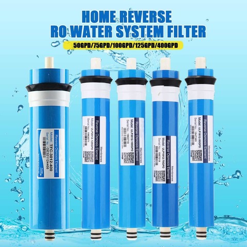 50/75/100/125/400gpd Home Kitchen Reverse Osmosis Ro Membrane Replacement Water System Filter Water Purifier Drinking Treatment ► Photo 1/6