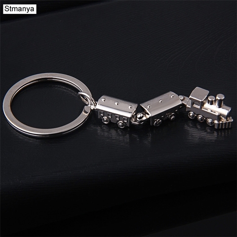Hot Car Metal Keychain Men Women Key Chain Party Gift jewelry Small train Bag Charm Accessories key Ring K1298 ► Photo 1/6