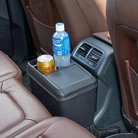 Car Interior Trash Can Multi-Function Passenger Trash Can Storage Box Beverage Cup Holder Storage Box ► Photo 1/6