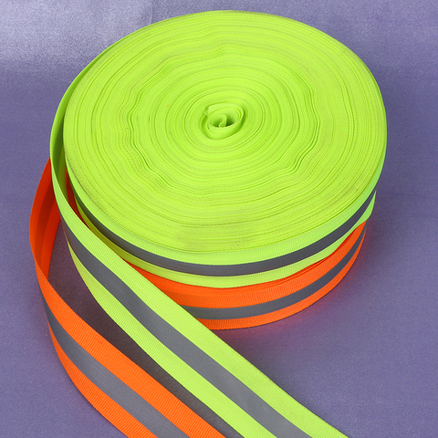100 Meters Reflective Strips Cloth Reflective Fabric Sewing Tape ,5cm *1.5cm width Reflection Warning ribbon Material ► Photo 1/5