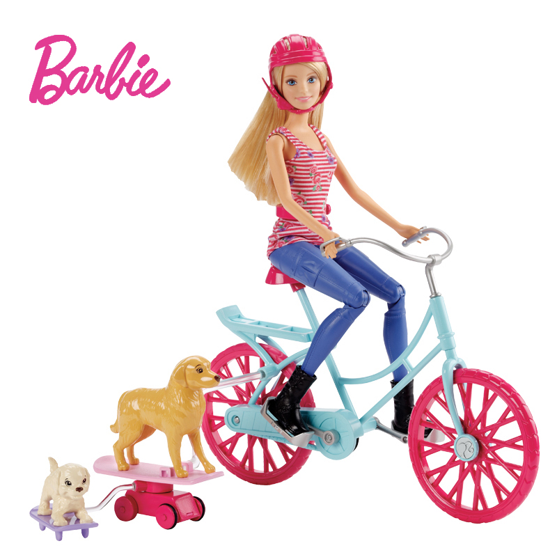 Original Barbies Bicycle Kit Dog Riding Dolls Girls Toys for Children of  Doll Brinquedos for Birthday Kawaii Gift for Girls - Price history & Review  | AliExpress Seller - TIK TOK Store 