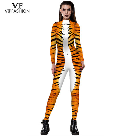 VIP FASHION 2022 Halloween Cosplay Costumes Leopard 3D Printing Animal Zentai Snake Bodysuit Suit Jumpsuits ► Photo 1/5