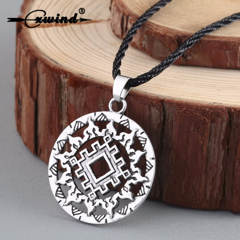 Cxwind Retro Lada Star Symbol Pendant Necklace Pagan Slavic Amulet Symbol Warrior Talisman Pendants for Men Necklaces Jewelry ► Photo 1/6