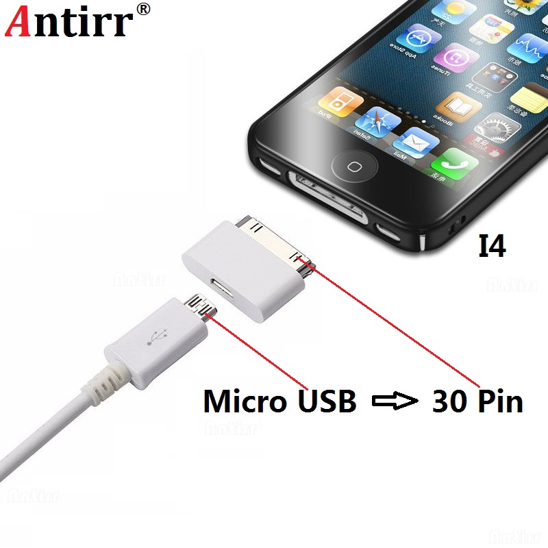 30 Pin Adapter Iphone Micro Usb 30 Pin Female To Micro USB Male