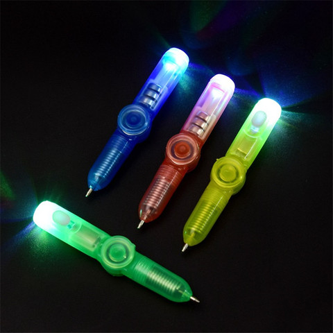 New Magic 2 In 1 Light Combo Creative Invisible Glow Ink Gyro Pen Popular Random Color  Baby Kids Children Toys ► Photo 1/6