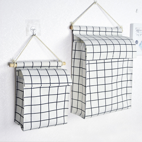 Waterproof Door Wall Hanging Bag Kitchen Bathroom Linen Cotton Sundries Folding Organizer Underwear Socks Sorting Bag ► Photo 1/6