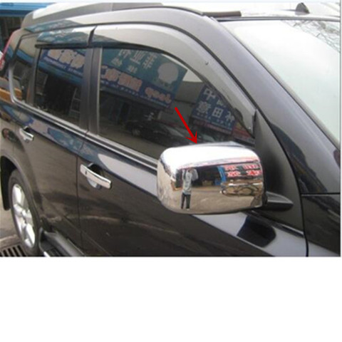 ABS Chrome Rearview Side Door Mirrors Cover Trim Car modeling FOR Nissan X-Trail X Trail T31 2008 2009 2010 2011 2012 2PCS ► Photo 1/4