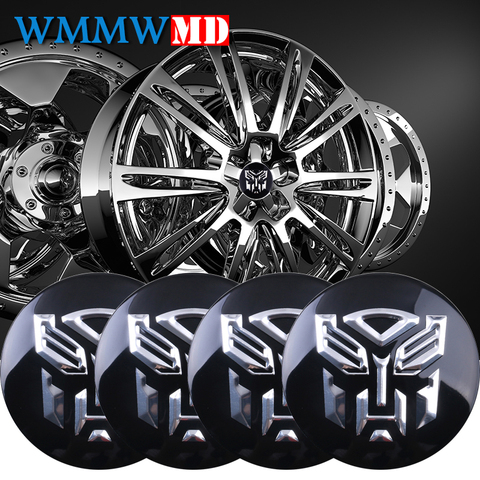 4pc 56/65mm New Metal Transformers logo Stickers Auto Car Wheel Center Hub Caps sticker Car Styling Decorative Auto accessories ► Photo 1/6