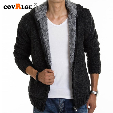 Covrlge Fur Inside Thick Autumn & Winter Warm Jackets Hoodies Hodded Men's Casual Hoodie Thick Hot Sale Sweatshirt MWK001 ► Photo 1/1