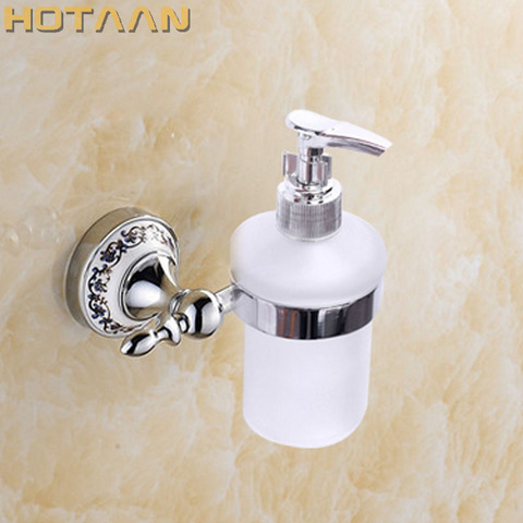 Free Shipping Wall Mounted Toilet Soap Dispenser Holder with Glass Bottle Chrome Stainless Steel  Bathroom hardware ► Photo 1/1