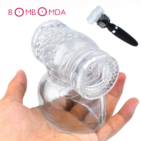 Transparent Big AV Wand Headgear  Vibrators Caps For Male Sex Toys Magic Wand Head Accessories Body Massage Adult Sex Products ► Photo 1/6