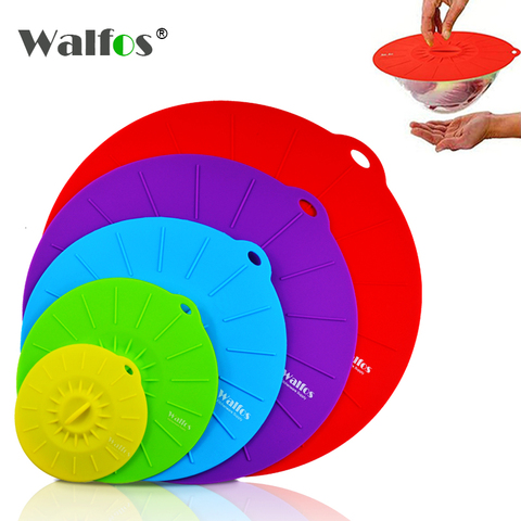 WALFOS Universal Silicone Suction Lid Easy Vacuum Seal Stretch Sealer Bowl Can Pan Pot Caps Cover Kitchen Cookware Accessories ► Photo 1/6