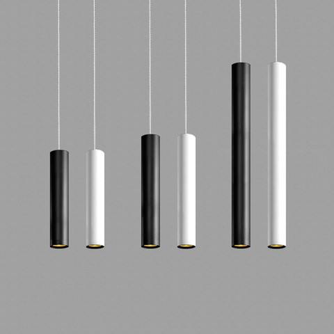 Modern Long Tube led Pendant Lamp Kitchen Island Dining Room Shop Bar Counter Decoration Cylinder Pipe Pendant Light Kitchen ► Photo 1/6