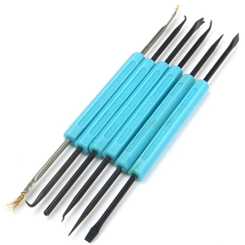 6pcs Desoldering Aid Tool Circuit Board Soldering Welding Auxiliary Tools Assist Set Soldering Aid PCB Cleaning Kit Repair Tools ► Photo 1/6