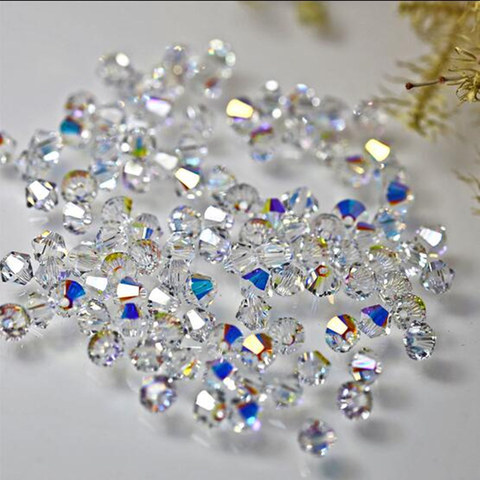 5328 3mm 4MM 6mm 8mm 10mm clear crystal AB color crystal bicone bead ,For jewelry beading accessories half ab Diy H205 ► Photo 1/5