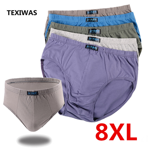 5pc/lot 100%Cotton underpants Cotton Shorts Size triangular men pants head high waist pants head large size ► Photo 1/3
