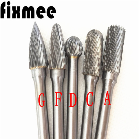 FIXMEE 5pcs 1/4 Inch Shank 10mm Tungsten Carbide Burr Rotary Cutter file ► Photo 1/3