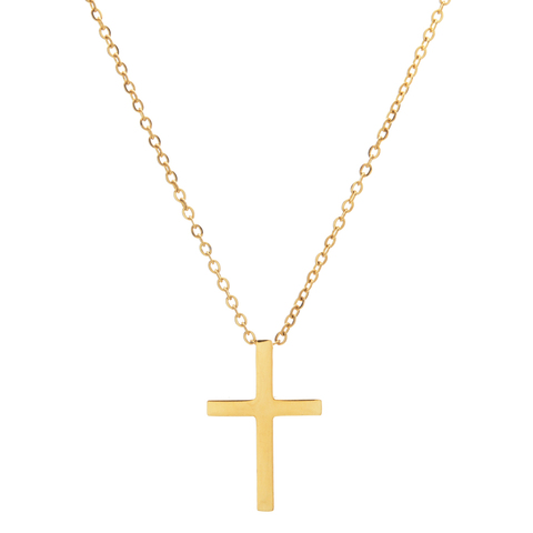 ZMZY New Christian Jewelry Handmade Thin Stainless Steel Cross Pendant Necklaces For Women Catholic Crucifix Collar Choker ► Photo 1/6