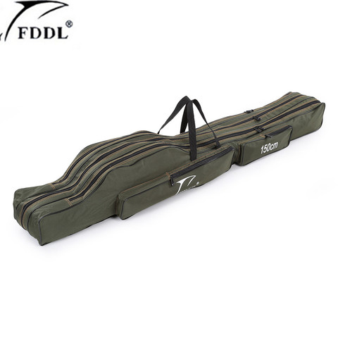 FDDL Portable Multifunction Fishing Bag Carrier Canvas 130/150CM Fishing  Rod Bags Two / Three Layer Storage Case for Pesca - Price history & Review, AliExpress Seller - Sports Club+