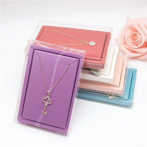 12Pcs Clear Pvc Necklace Displays Boxes Transparent Waterproof Plastic Jewelry Gift Boxes Earring Pendant Packing Boxes 12*8*2cm ► Photo 1/6