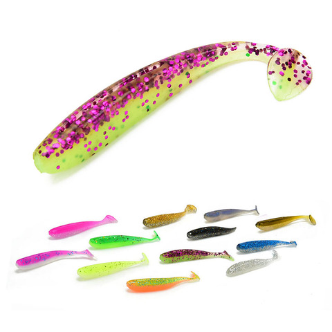 5pcs/lot 65mm 1.8g Wobblers Fishing Lures Easy Shiner Swimbaits Silicone Soft Bait Double Color Carp Artificial Soft Lure ► Photo 1/6