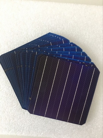 100Pcs 5W 0.5V 20.6% Effciency Grade A 156 * 156MM Photovoltaic Mono Monocrystalline Silicon Solar Cell 6x6 For Solar Panel ► Photo 1/3