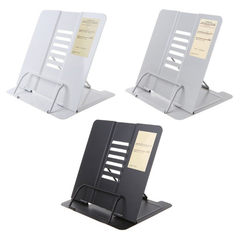 Portable Metal Adjustable Reading Book Holder Support Document Shelf Bookstand l29k ► Photo 1/6