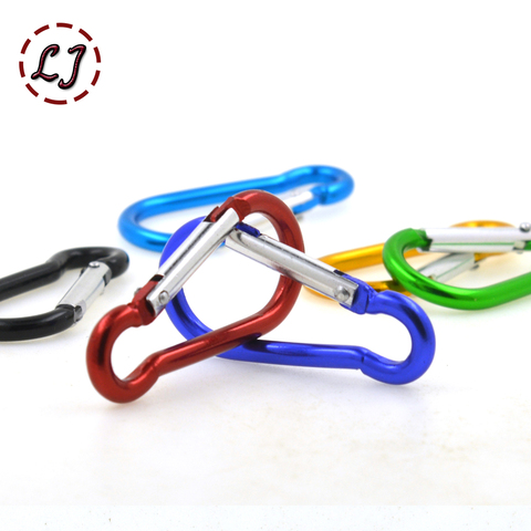 New 10pcs/lot colorful Aluminum Spring Carabiner Snap Hook Hanger Keychain Travel Kit for Camping Hiking bag belt accessories ► Photo 1/1